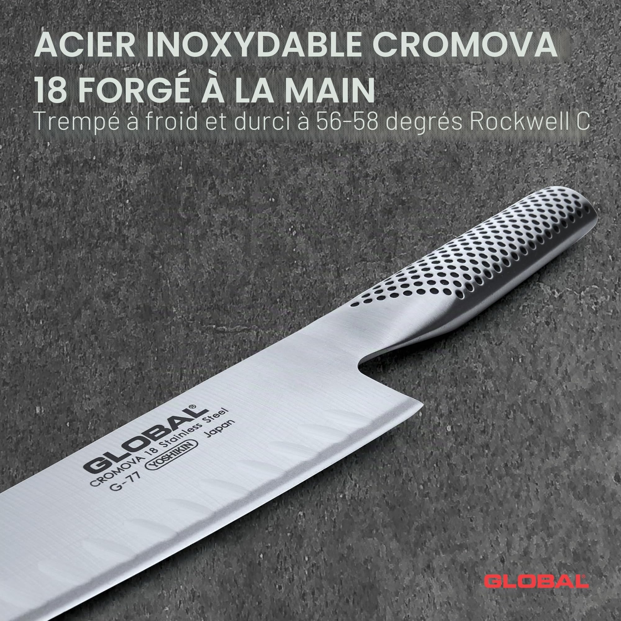 Global G-77A Couteau de chef à lame cannelée 20 cm