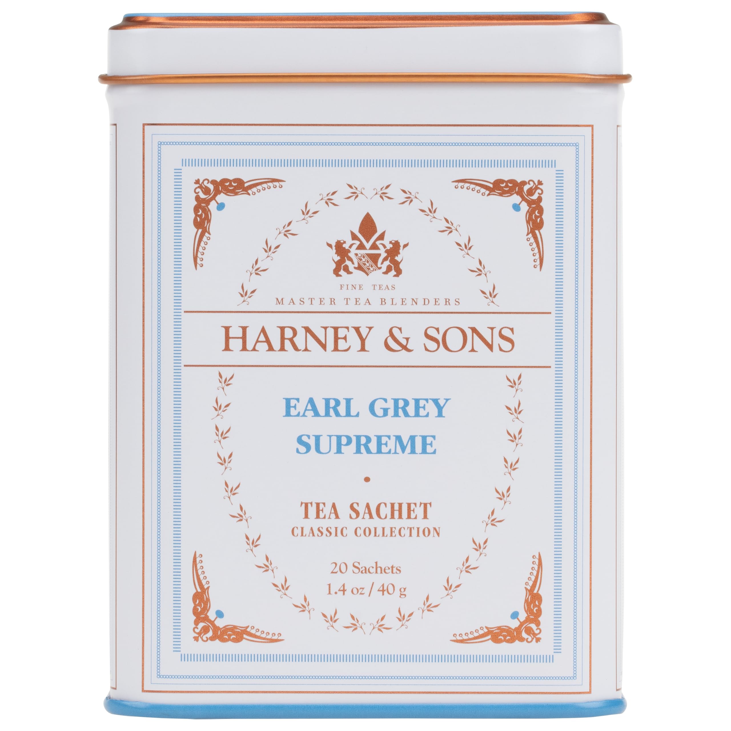 Harney & Sons Black Tea, Earl Grey Supreme, 20 Sachets