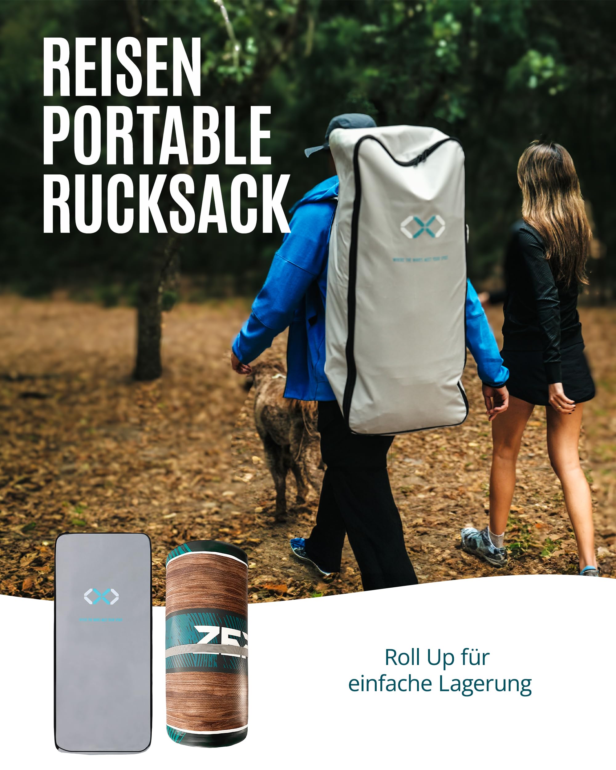 ZLX Stand Up Paddling Board 320x84cm,SUP Board Set,Stand Up Paddle mit Einzigartige Mittelfinne,Rutschfester Deckpad,Standup Paddle Board 200kg Tragkraft,für Erwachsene,Anfänger,alle Könnensstufen
