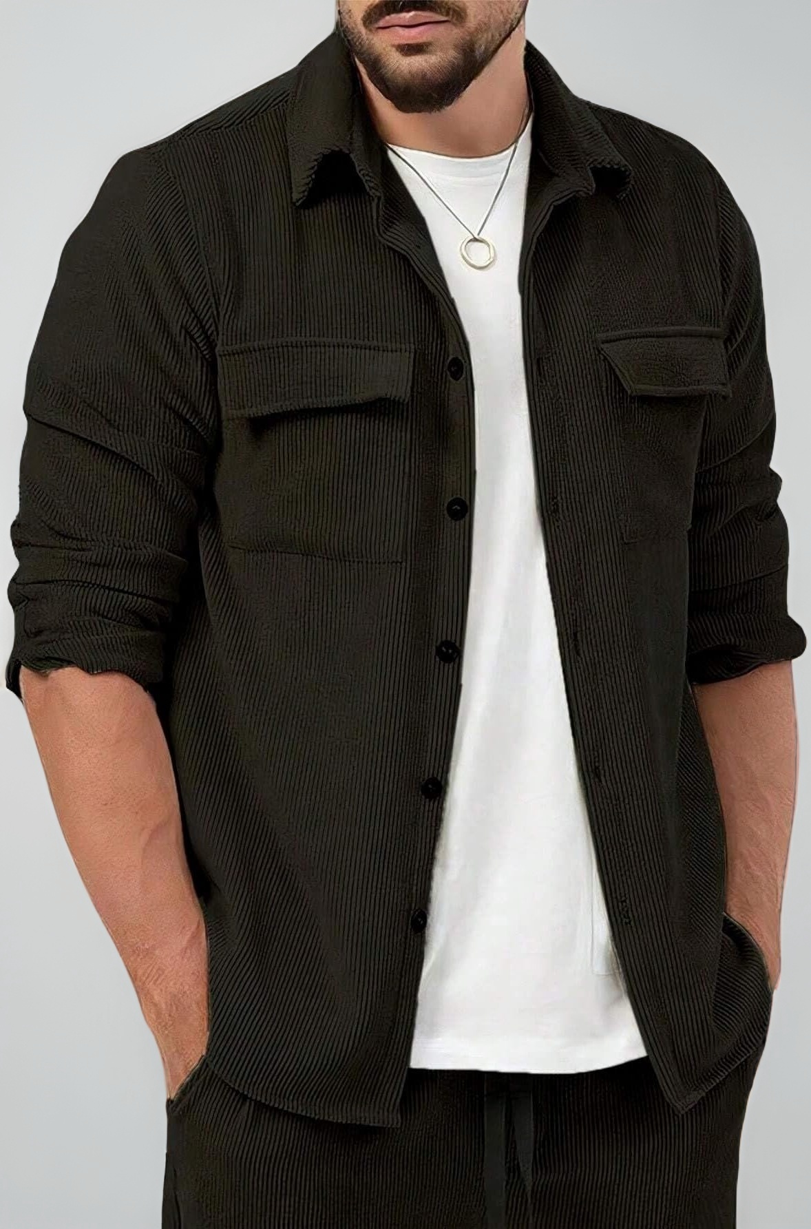 Lymio Men Shirt || Rib Design Shirt for Man || Full Sleeve || Casual Style (Packs Also Available) (Rib)