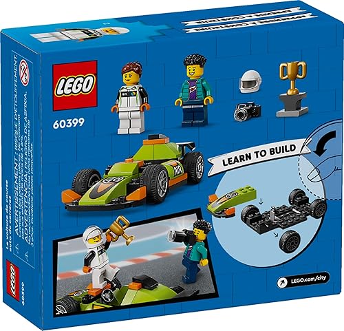 Miniatura 6 de LEGO City Green - Juguete de carreras de estilo clásico, juguete pequeño regalo para niños, kit de construcción para niños y niñas de 4 años en