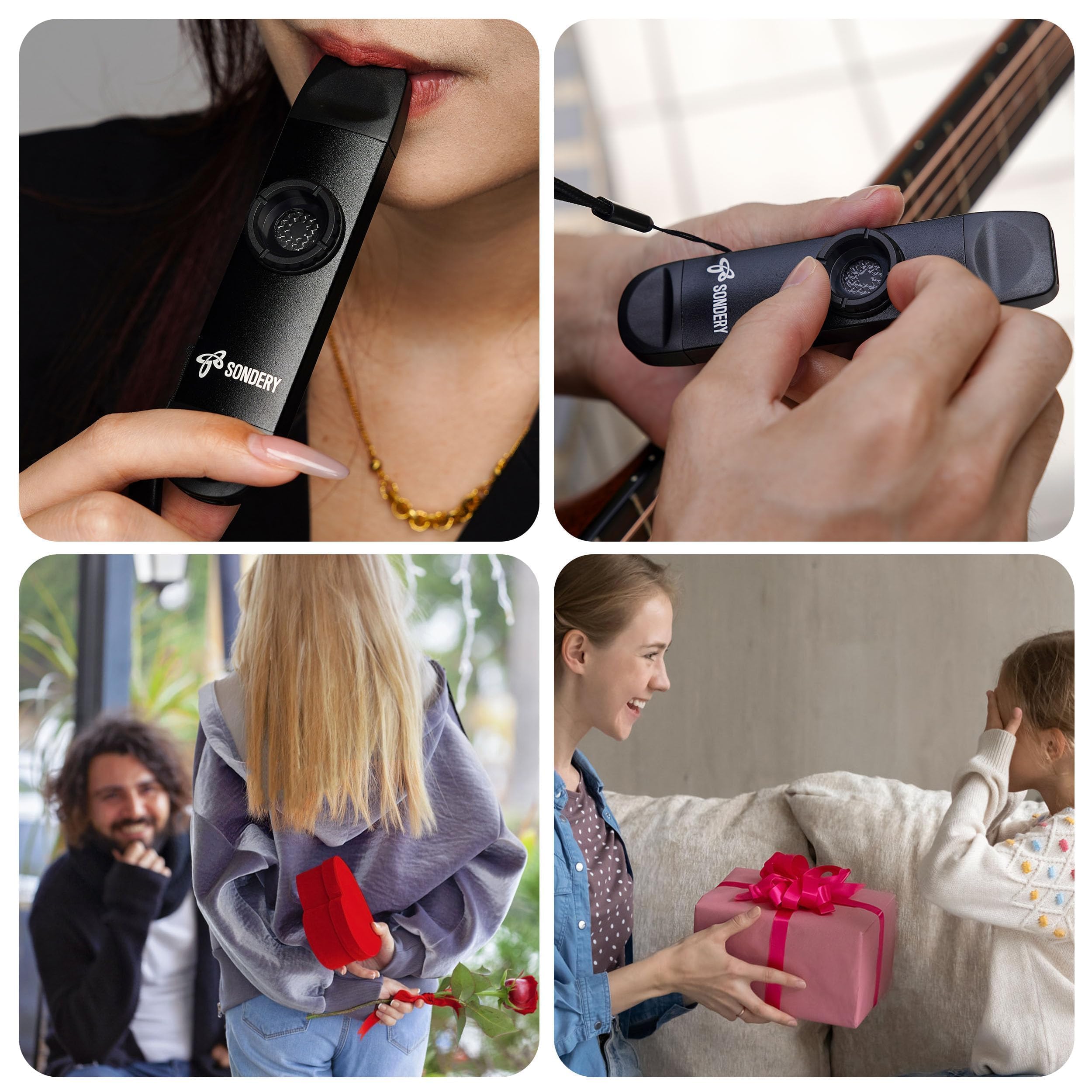 Sondery Kazoo professionale a doppia testa in metallo con passo alto e basso e 5 membrane, jam insieme a chitarra, ukulele, violino e altro