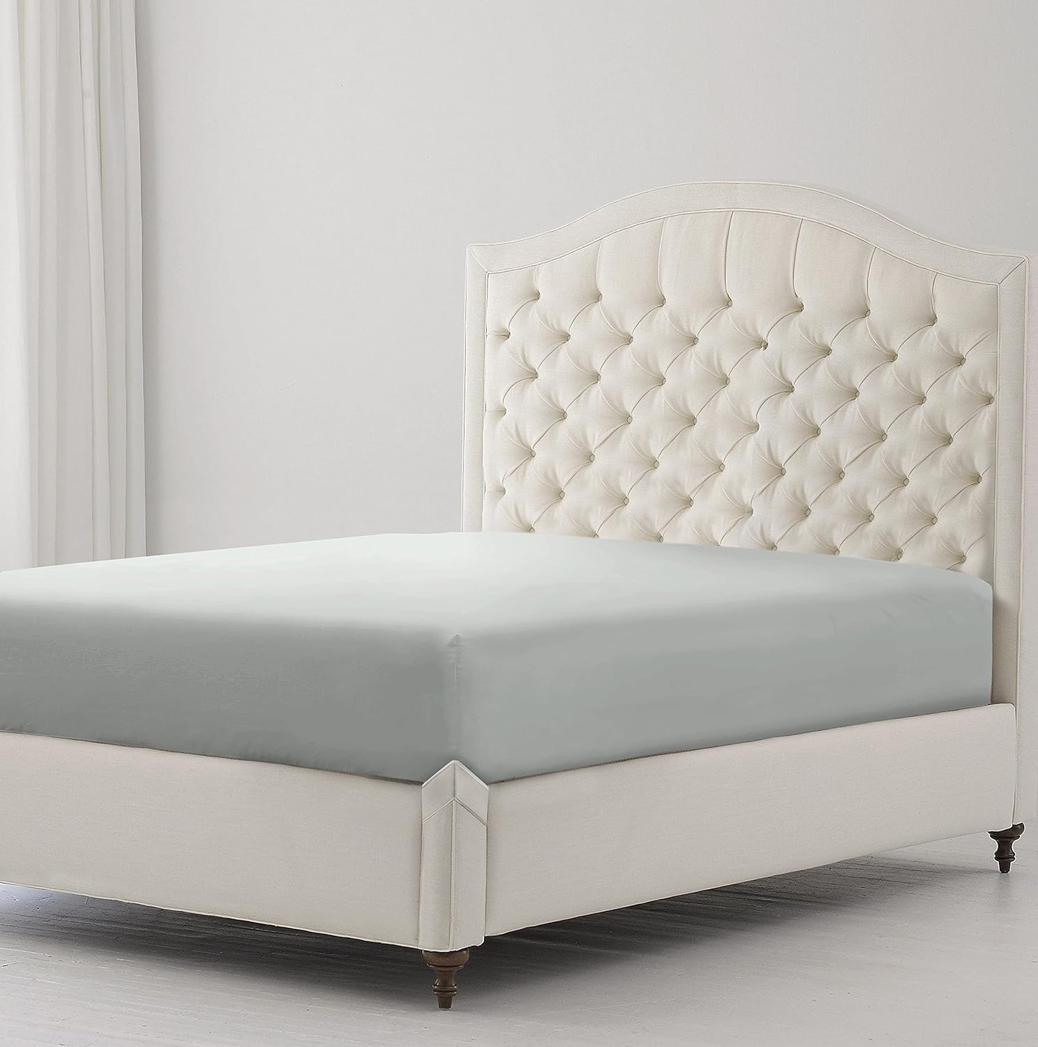 Sunshine Comforts Egyptian Cotton Fitted Sheets King Size Breathable, Anti Wrinkle 30cm Deep