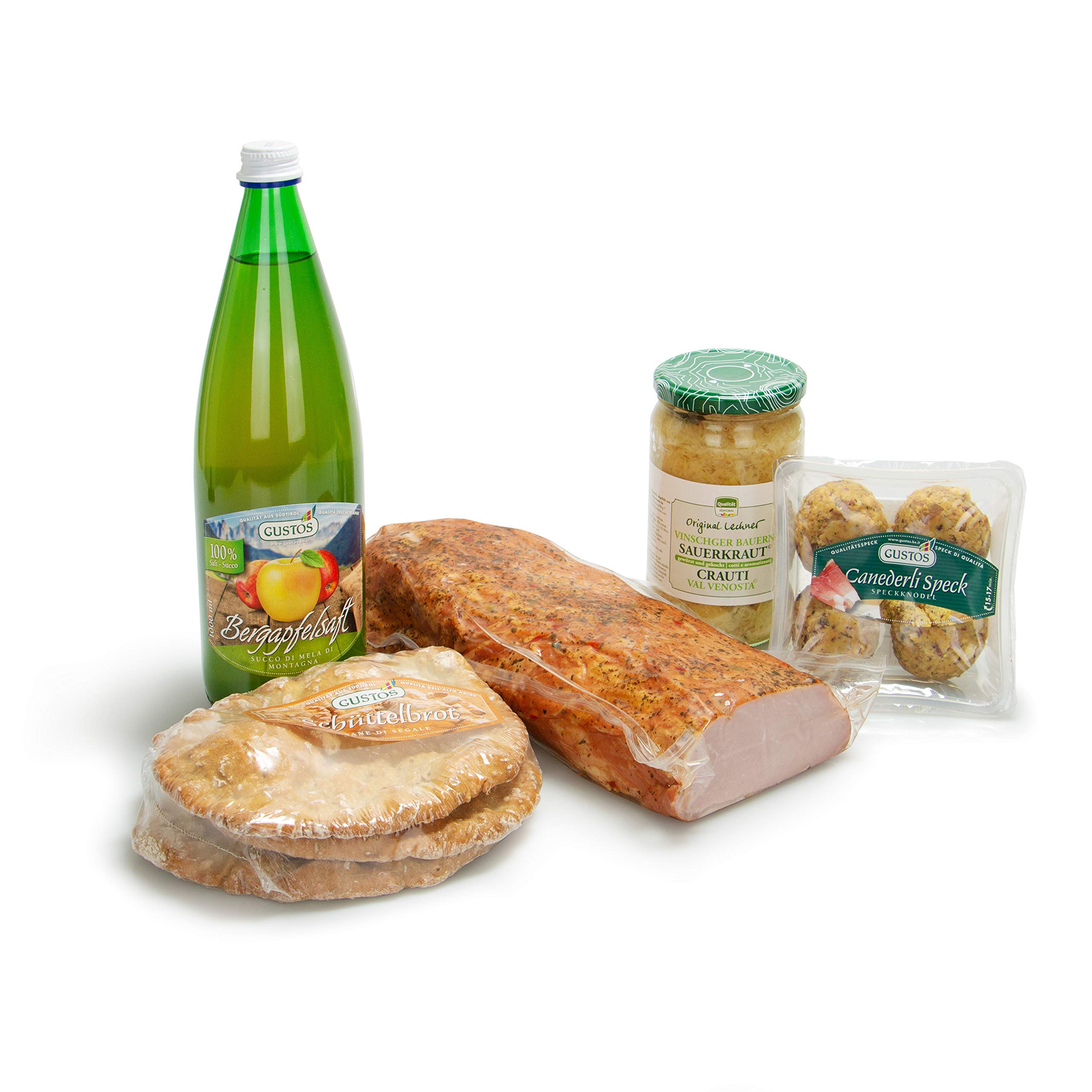 GUSTOS - Set degustazione per Törggelen | tipico pranzo o cena altoatesini | Assortimento prodotti adatto a due persone