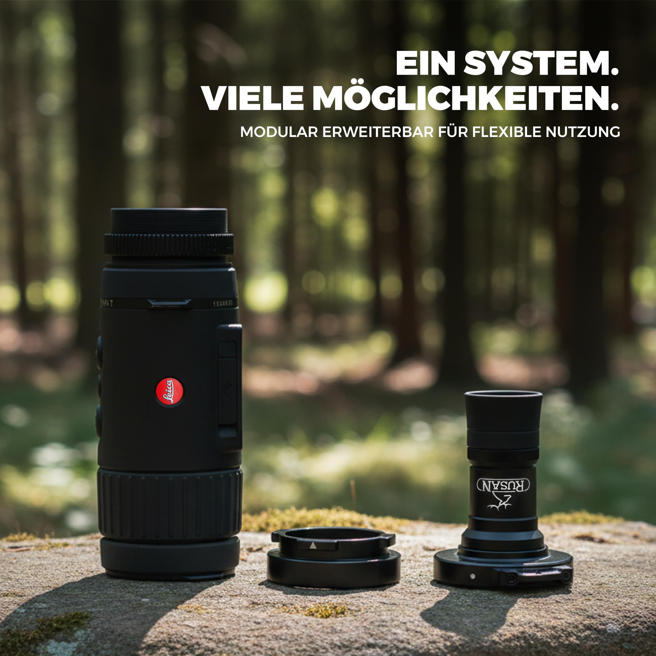 RUSAN Okular Modular Adapter - kompakter Viewfinder mit 2,5-facher Vergrößerung, Beobachtungsokular für Vorsatzgeräte und Wärmebildkameras, passend für MAR-System