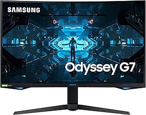 Samsung Odyssey G7 Curved Gaming Monitor, 32 Inch, 240hz, 1000R, 1ms, 1440p , Black