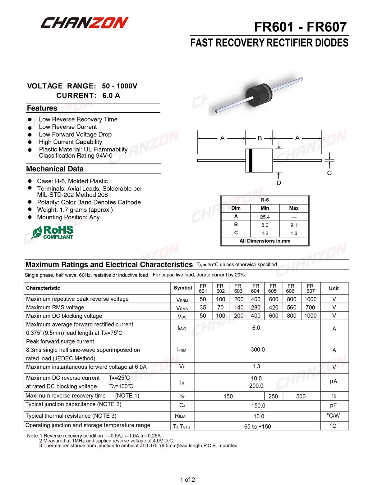 Diodo Schottky Confezione Da 100 Pezzi) Chanzon 1N4005 - Foto 10
