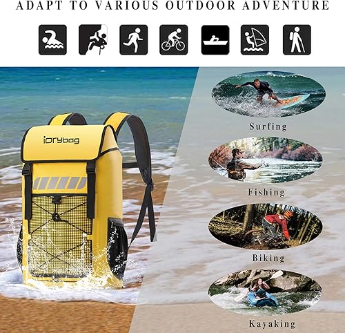 Miniatura 6 de Mochila impermeable Idrybag para hombres 25L45L, bolsas secas para kayak, mochila seca para camping y senderismo