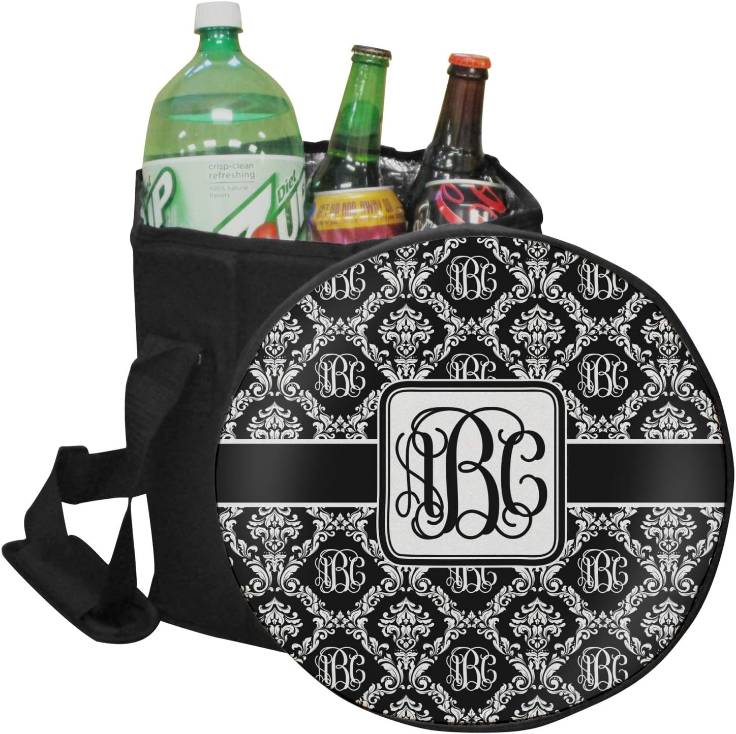 Personalized Monogrammed Damask Collapsible Cooler & Seat