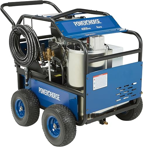 Powerhorse Gas Hot Water Pressure Washer with Diesel Heater, 4,000 PSI