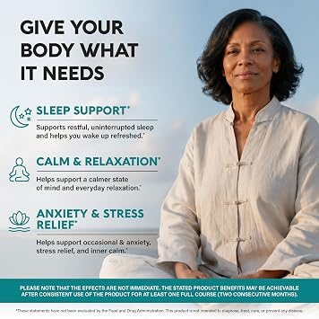 GABA L-Theanine Supplement 900 mg - Calm, Sleep & Relaxation - 120 Caps