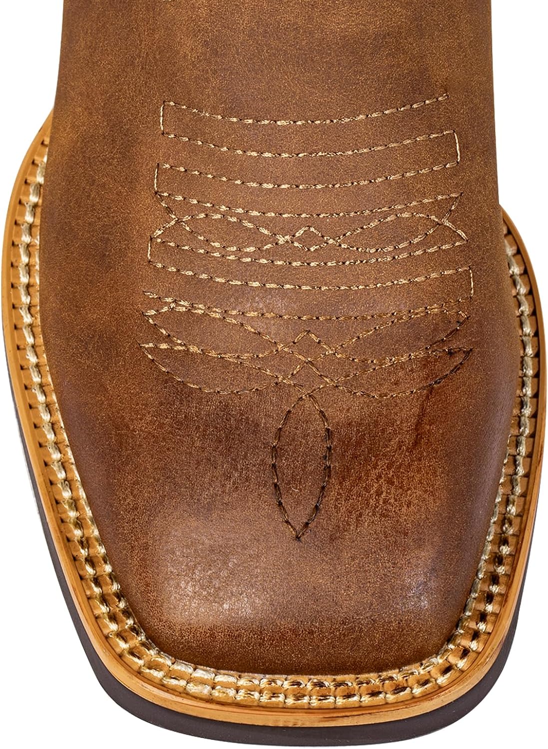 Women's Two-Tone Cowboy Cowgirl Boots - Square Toe,Wide Mid-Calf & Fashion Embroidery Western Ladies Boots for Concert Party