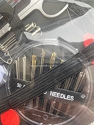 Portable Travel Small Home Sewing Kit Needle Thread Tape Scissor Set On