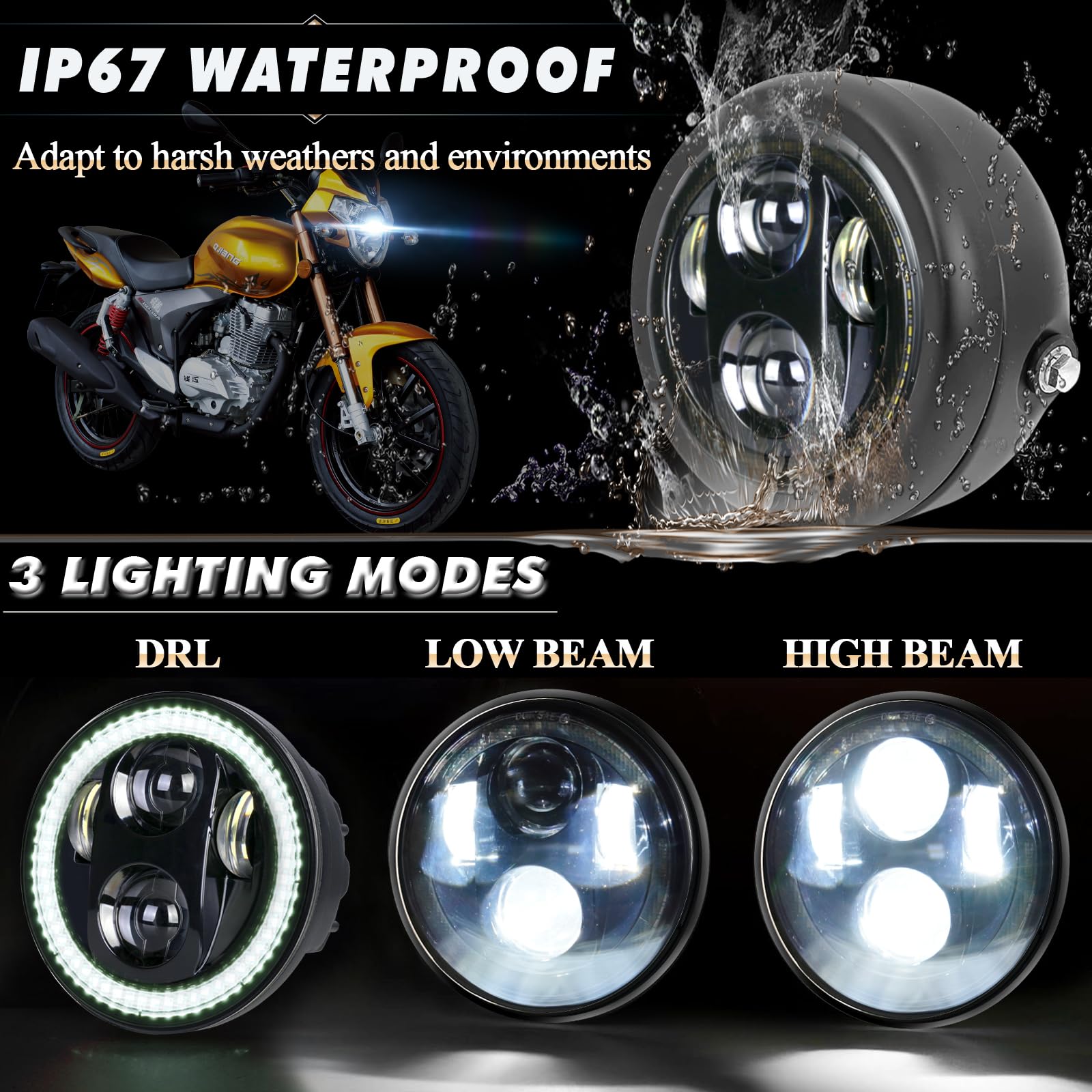 Faro Halógeno De Estilo Vintage De 5.75 Pulgadas Para