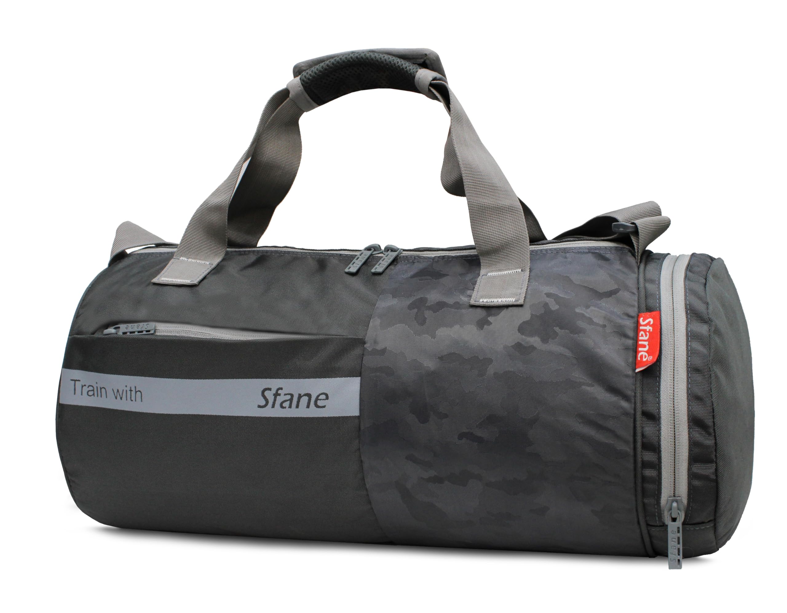 sfane Black H20 Gym Bags for Men with Separate Shoe Compartment Sports Gym Bag for Women Duffle Bags for Gym, Duffel Bags Sports Bag - Black-picture-42