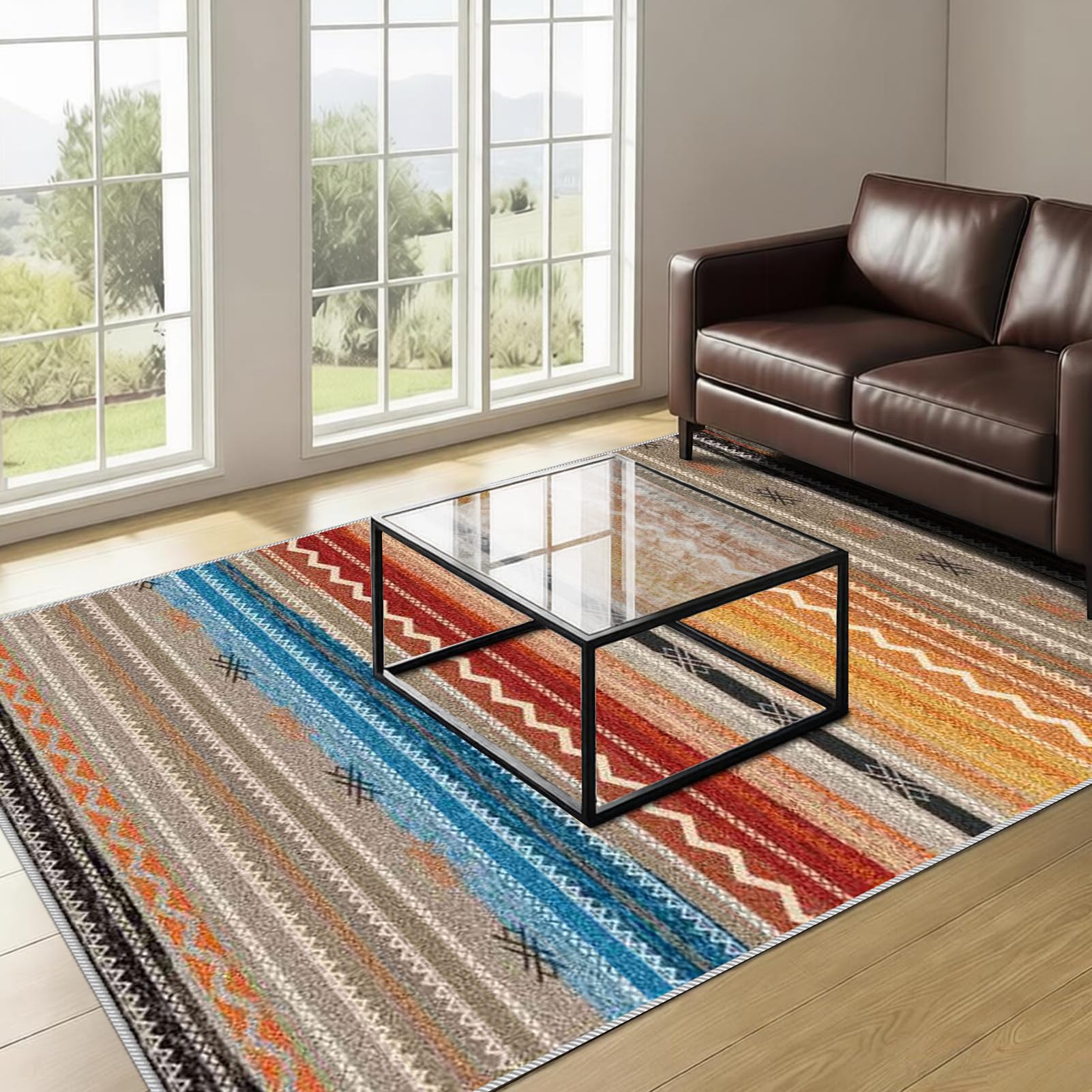 Tapis de Salon Lavable Fini les Glissades avec ce Tapis Salle a Manger Antidérapant