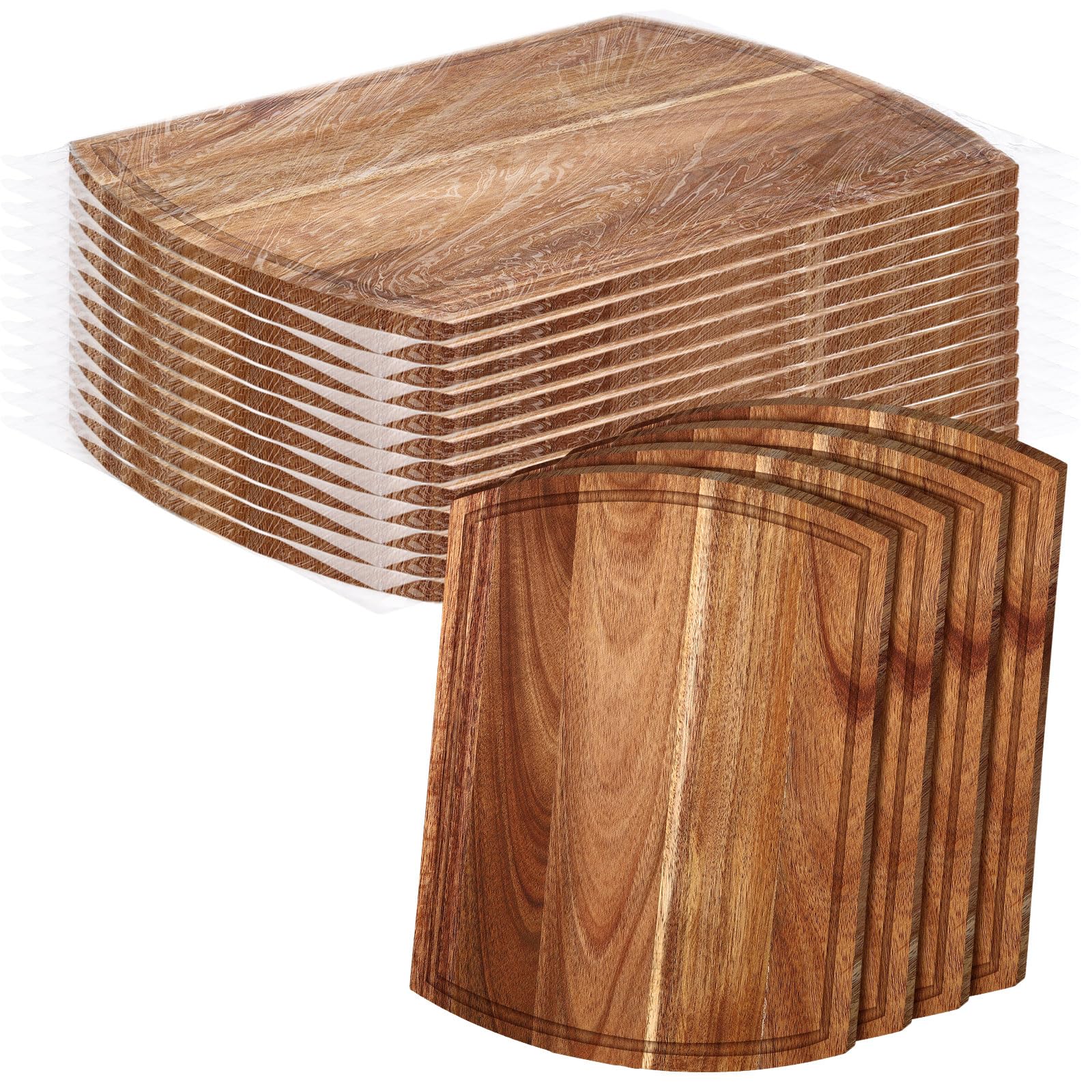 Patelai 12 Pack Large Cutting Boards Bulk Wooden Cutting Board Kitchen Chopping Boards for Crafts DIY Wedding Housewarming Gift (12 x 16 Inch,Acacia)