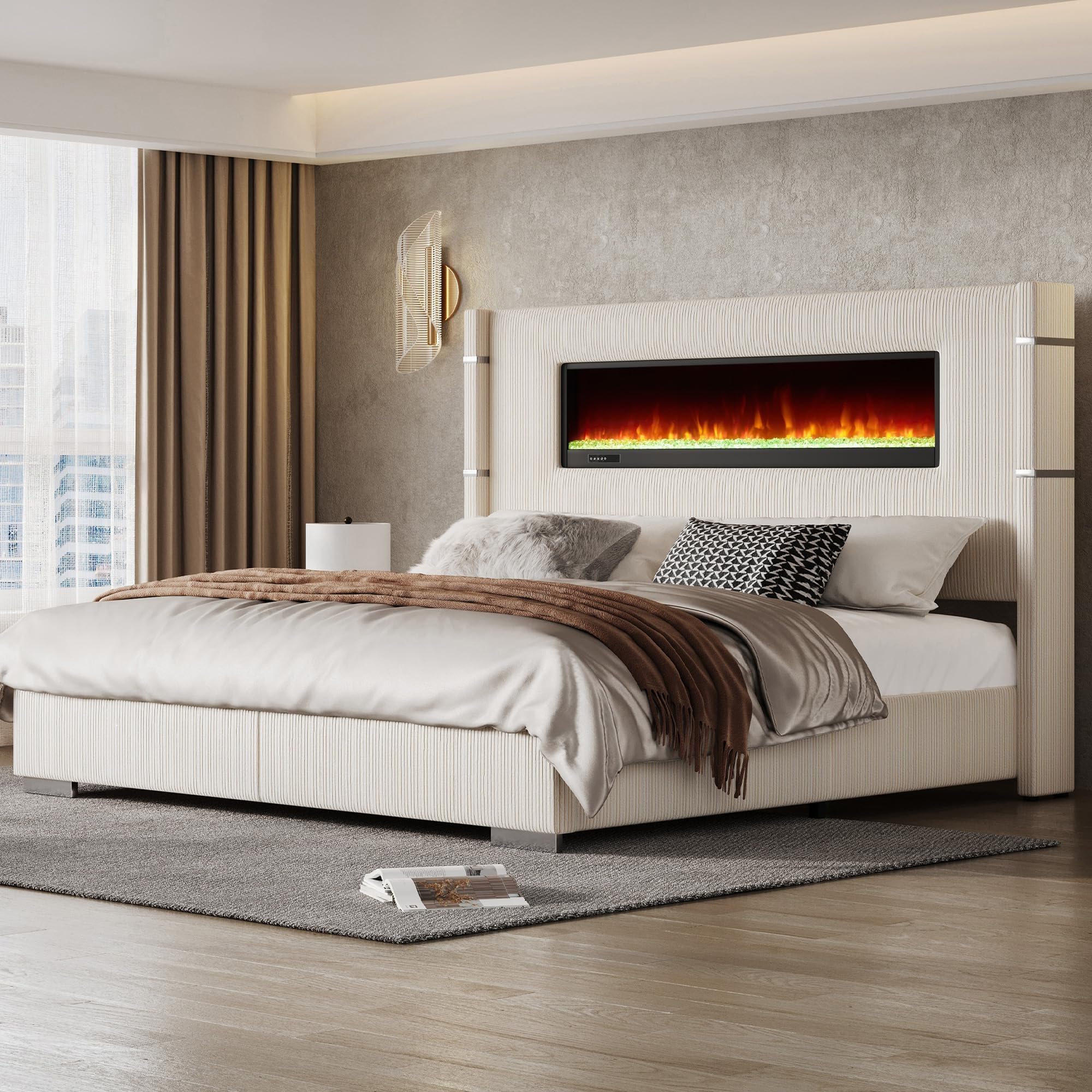 AMERLIFE Fireplace Bed