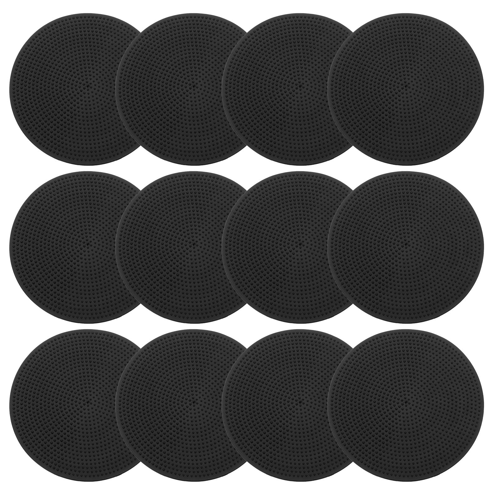 PATIKIL Lot de 12 marqueurs de sol en caoutchouc antidérapant de 22,9 cm avec sac de rangement, cônes d'agilité plats pour sport, entraînement, basket-ball, football