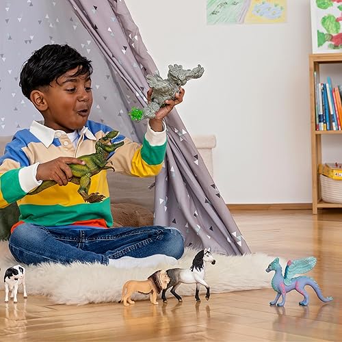 Miniatura 8 de Schleich Bayala - Set de juguete de 2 piezas de dragón de flores y bebé - Lindas figuras de dragón para niñas y niños - Figuras de animales de hadas