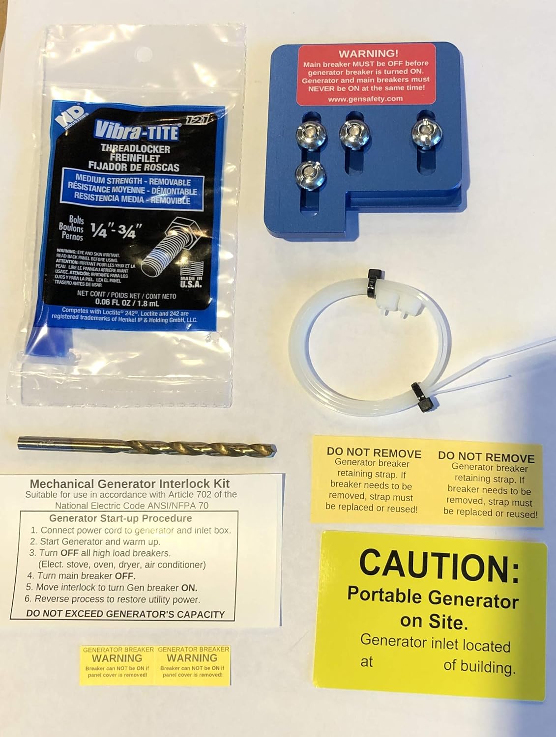 NSD200A Square D Generator Interlock kit QO and Homeline - Anodized