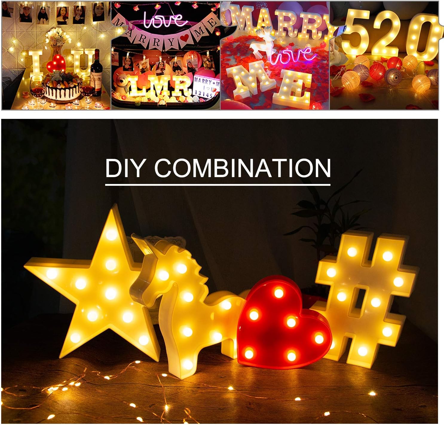 Brightown Decorative LED Marquee Lights Cloud Shaped Light Up Sign Wedding Birthday Party Night Light Christmas Lamp Home Bar Decoration Battery Operated (Cloud)