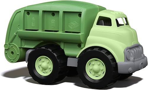 Green Toys Camión de reciclaje en color verde sin BPA sin ftalatos para mejorar las habilidades motoras brutas motoras finas Vehículos de juego para