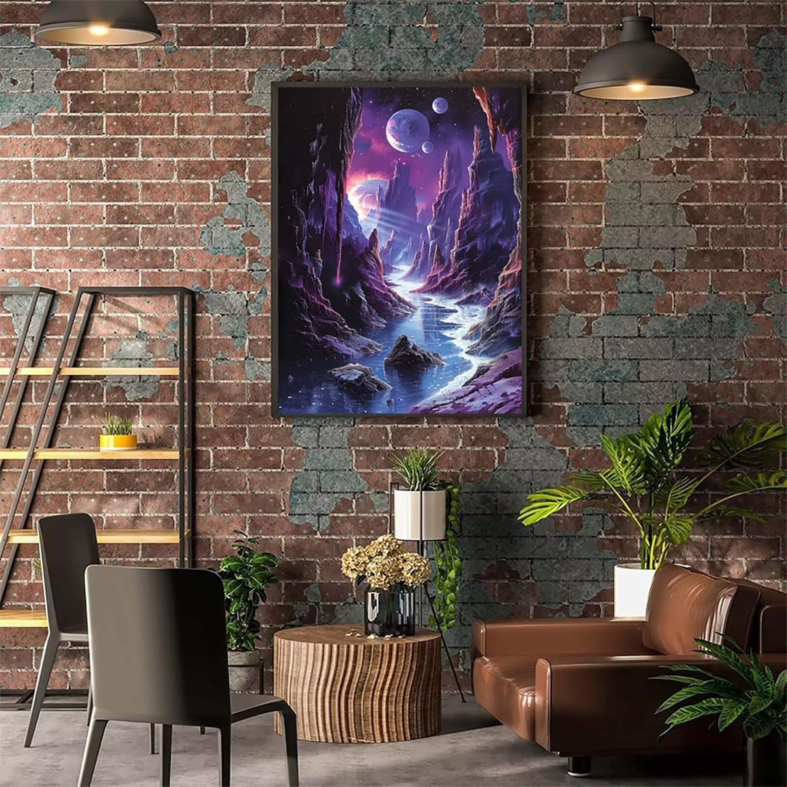 5D Diament Malarstwo Górskie Numery dla dorosłych, Diamentowe Malarstwo Dorosła Planeta, DIY Kreatywny Hobby Dorośli Zestaw do haftu, Zestaw do haftu krzyżykowego, Boże Narodzenie Dekoracja Prezent