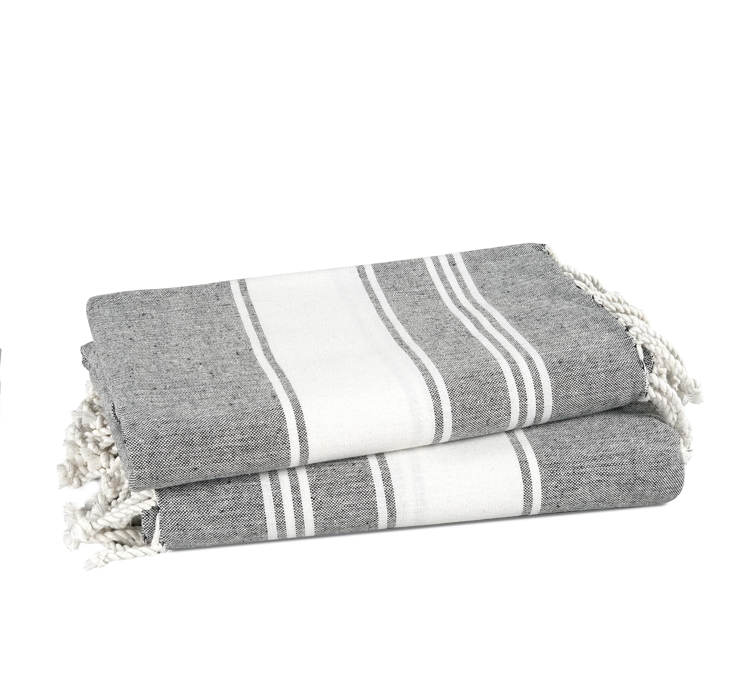 LANE LINEN 2 Pack Large Beach Towels, Oversized, Pre-Washed, No-Shrink Sand Free, Quick Dry, Lightweight Travel Towel