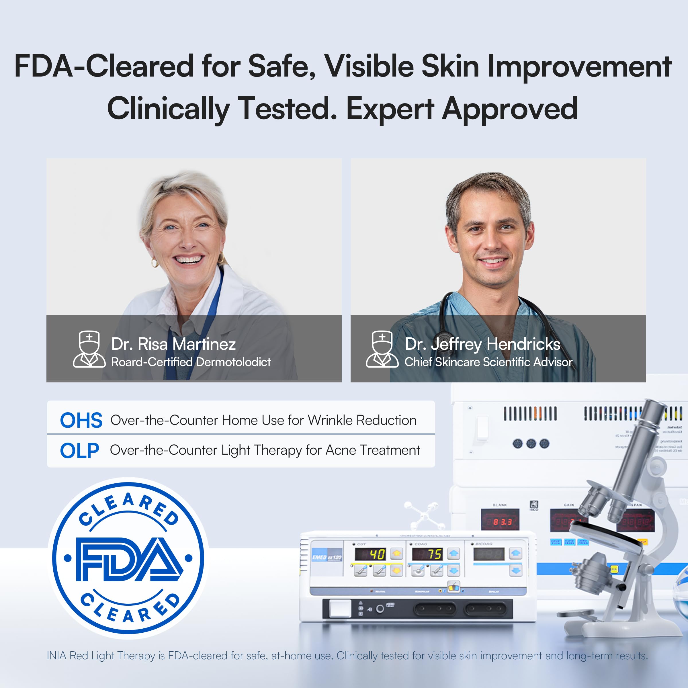 INIA Red Light Therapy Mask for Neck & Décolleté – 850nm NIR + 3 Light Modes for Anti-Aging, Firming & Radiant Glow – Red Light Skincare Device with 2600mAh Rechargeable Controller, 228 LED Chips