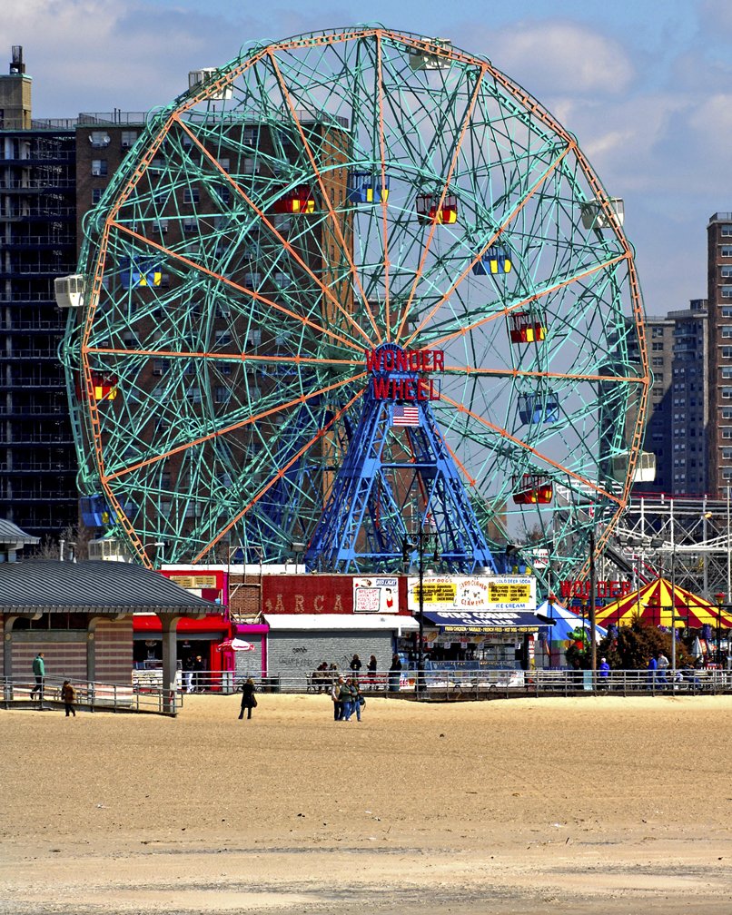 Coney Island Wonder Wheel Brooklyn New York Original Limited Art