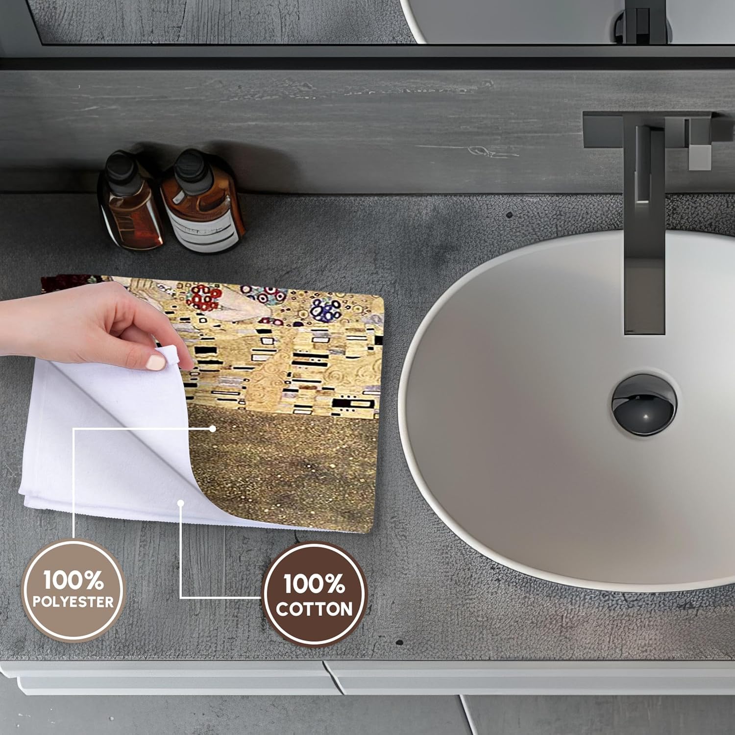 3dRose Famous Klimt Painting The Kiss 22x30 Bath Hand Pool Towel