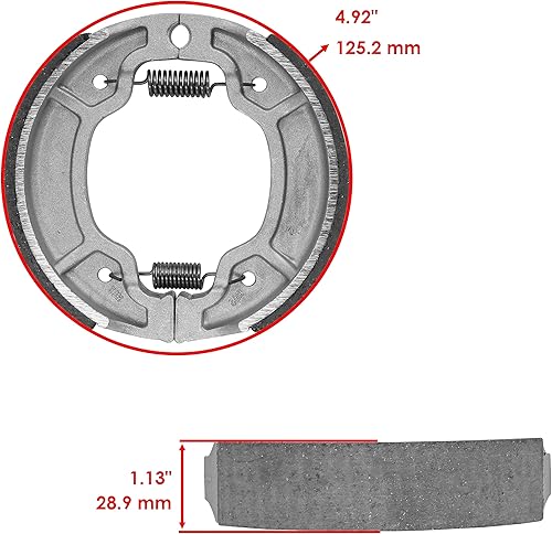 Miniatura 2 de Caltric Zapatas de freno delanteras y traseras compatibles con Yamaha Raptor 80 Yfm80 Yfm-80 2002-2008