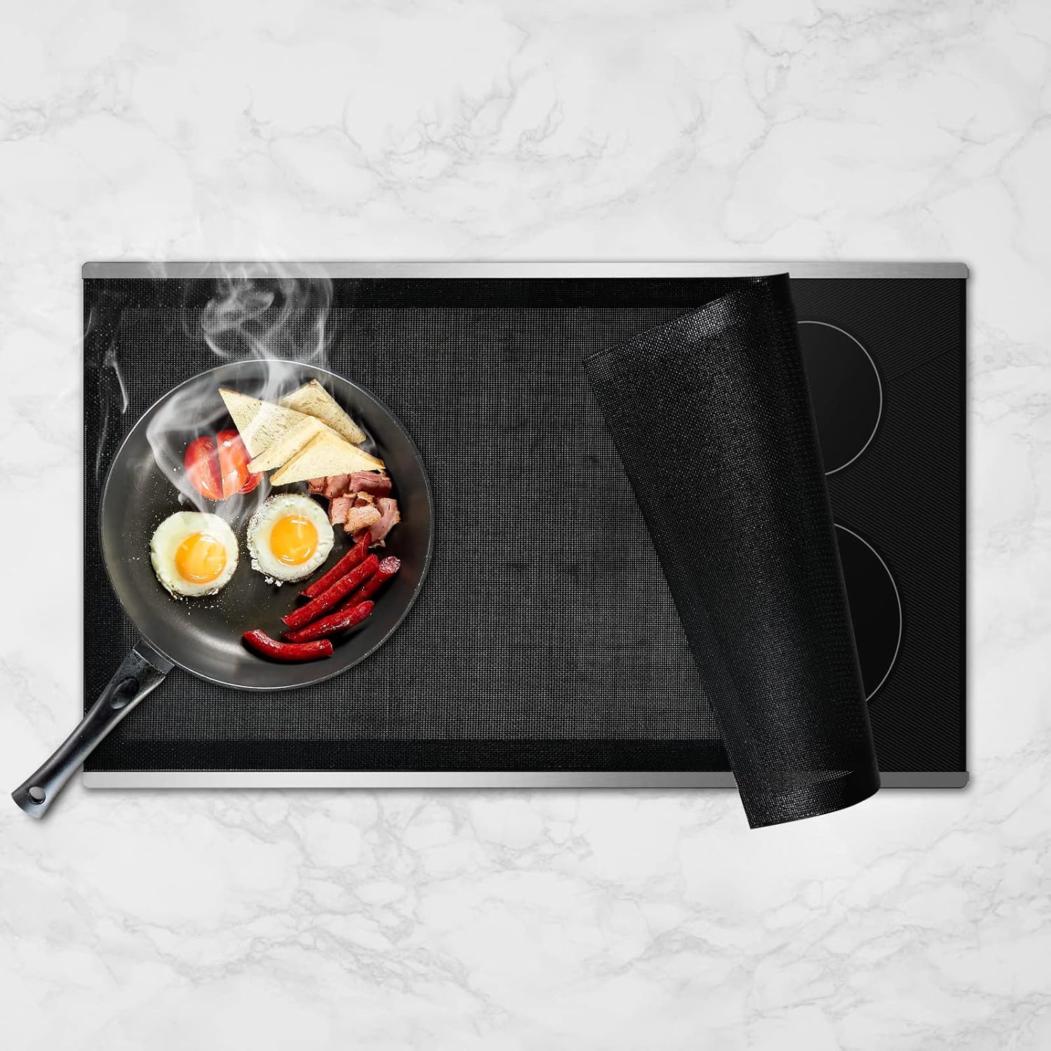 KitchenRaku Induction Hob Protector 90x54cm, Silicone