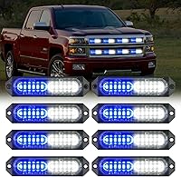 Vista 18 de Nilight - Juego de 8 luces estroboscópicas LED de 12 luces de 12V/24V - Luces de emergencia para montaje en superficie, ultradelgadas, con función