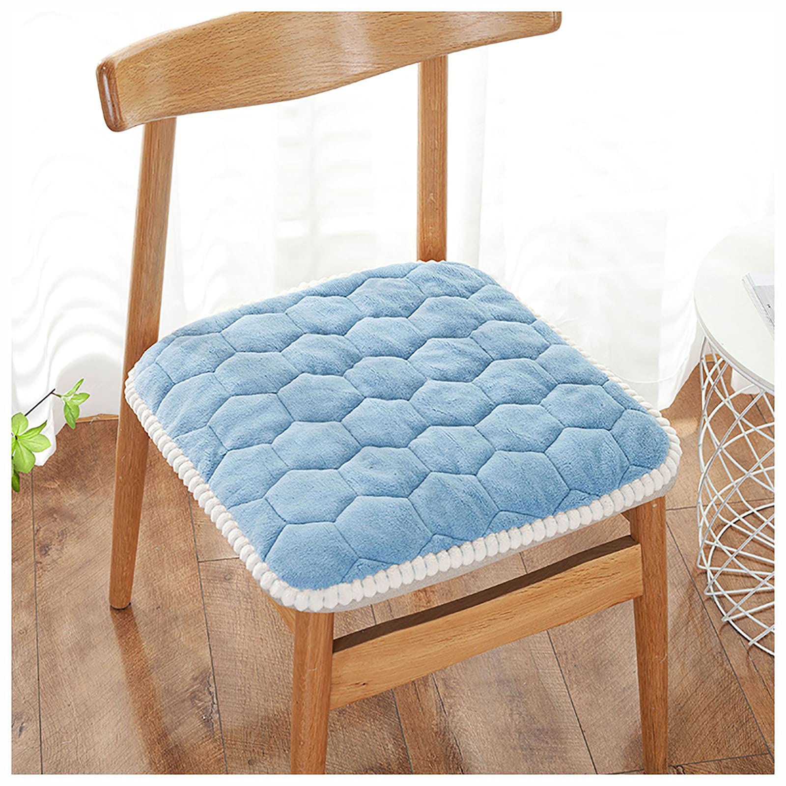 Coussins de chaise bleu clair 50cm rembourrés avec liens d'attache