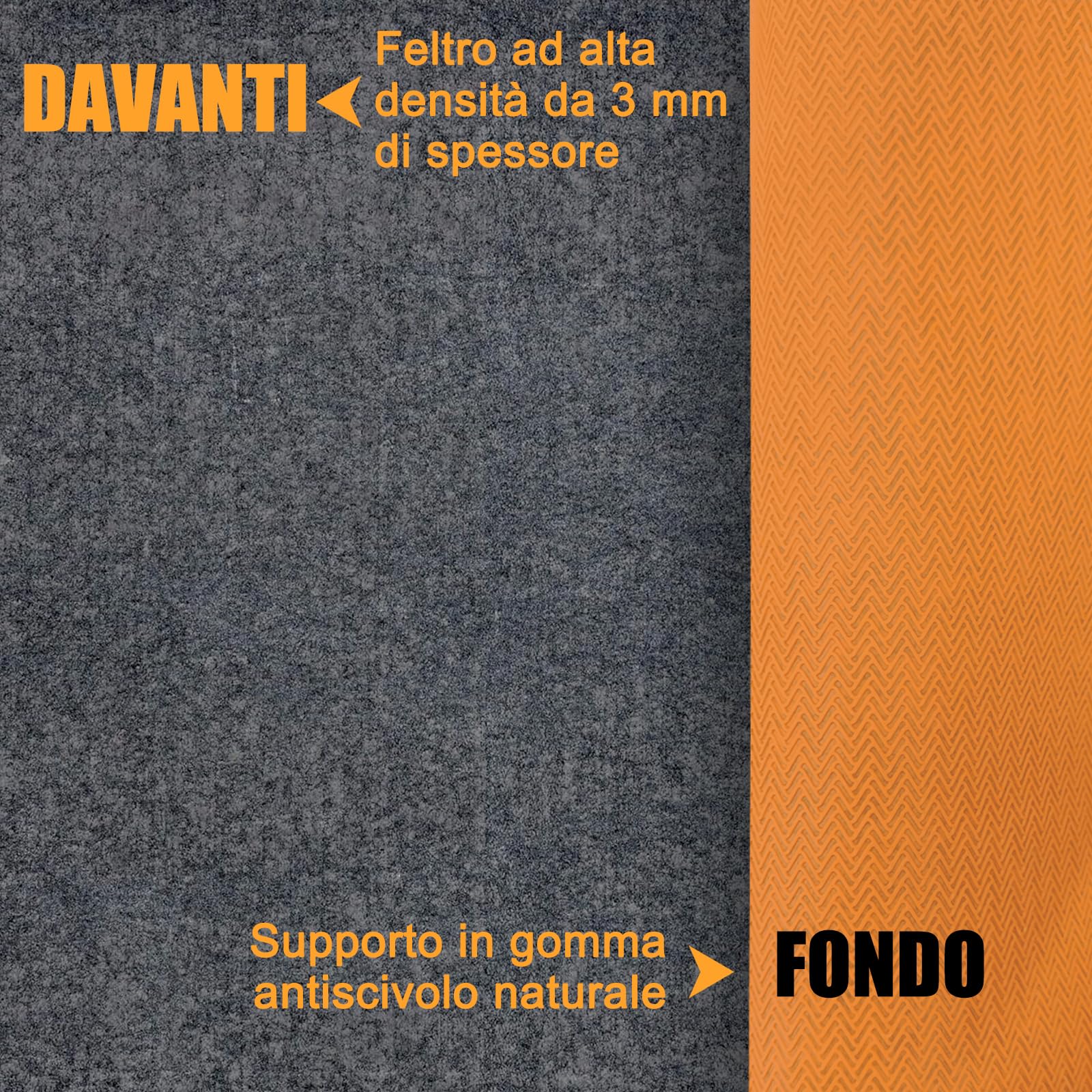 Tappeto Antiscivolo Gomma, 180x280cm sottotappeto antiscivolo per tappeti, protezioni sottotappeto, fermagli per tappeti per pavimenti in legno, mantengono i tappeti in posizione