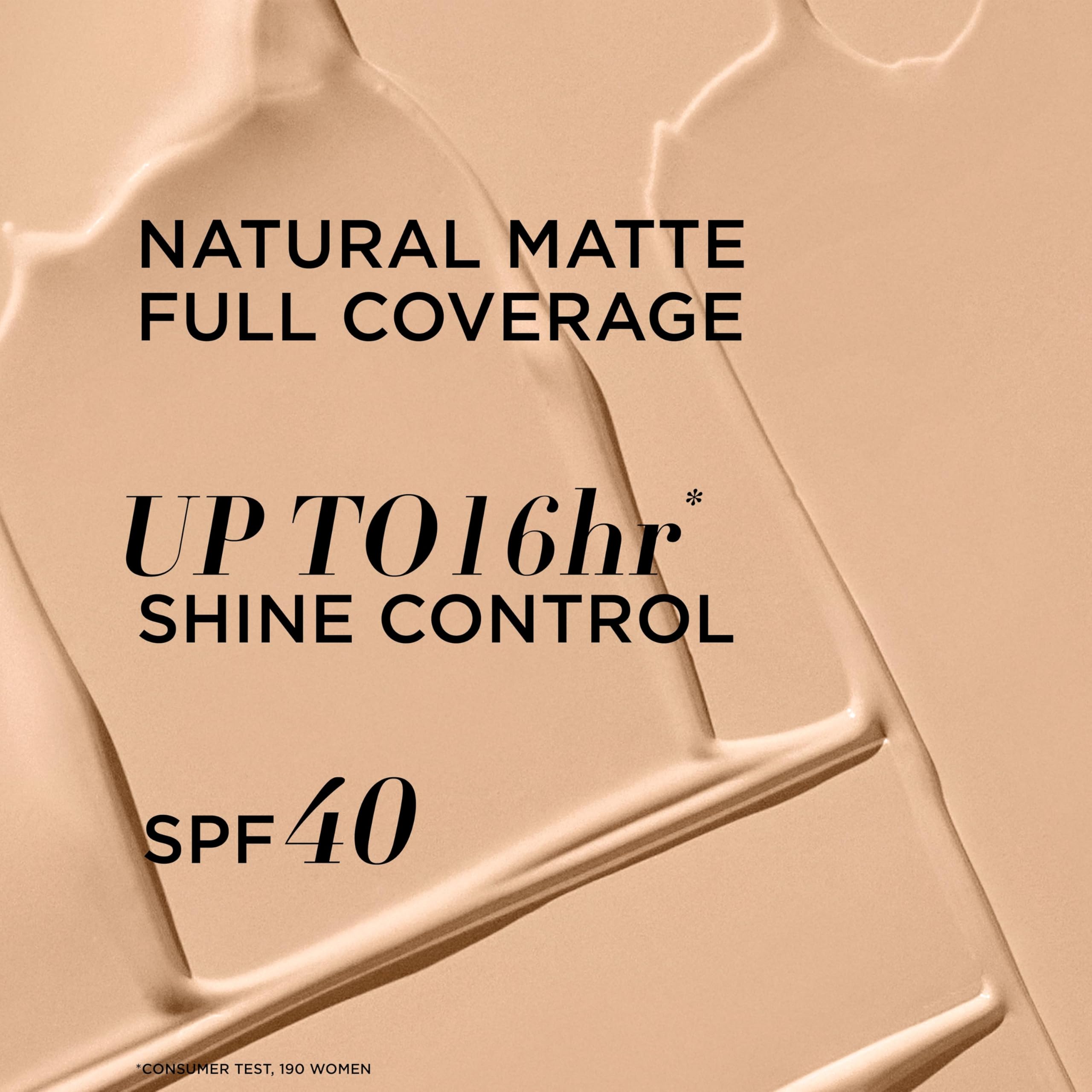 IT Cosmetics Full Coverage Foundation, Natural Matte, Made with Hyaluronic Acid, SPF 40 Protection, Your Skin But Better CC+ - Image 3