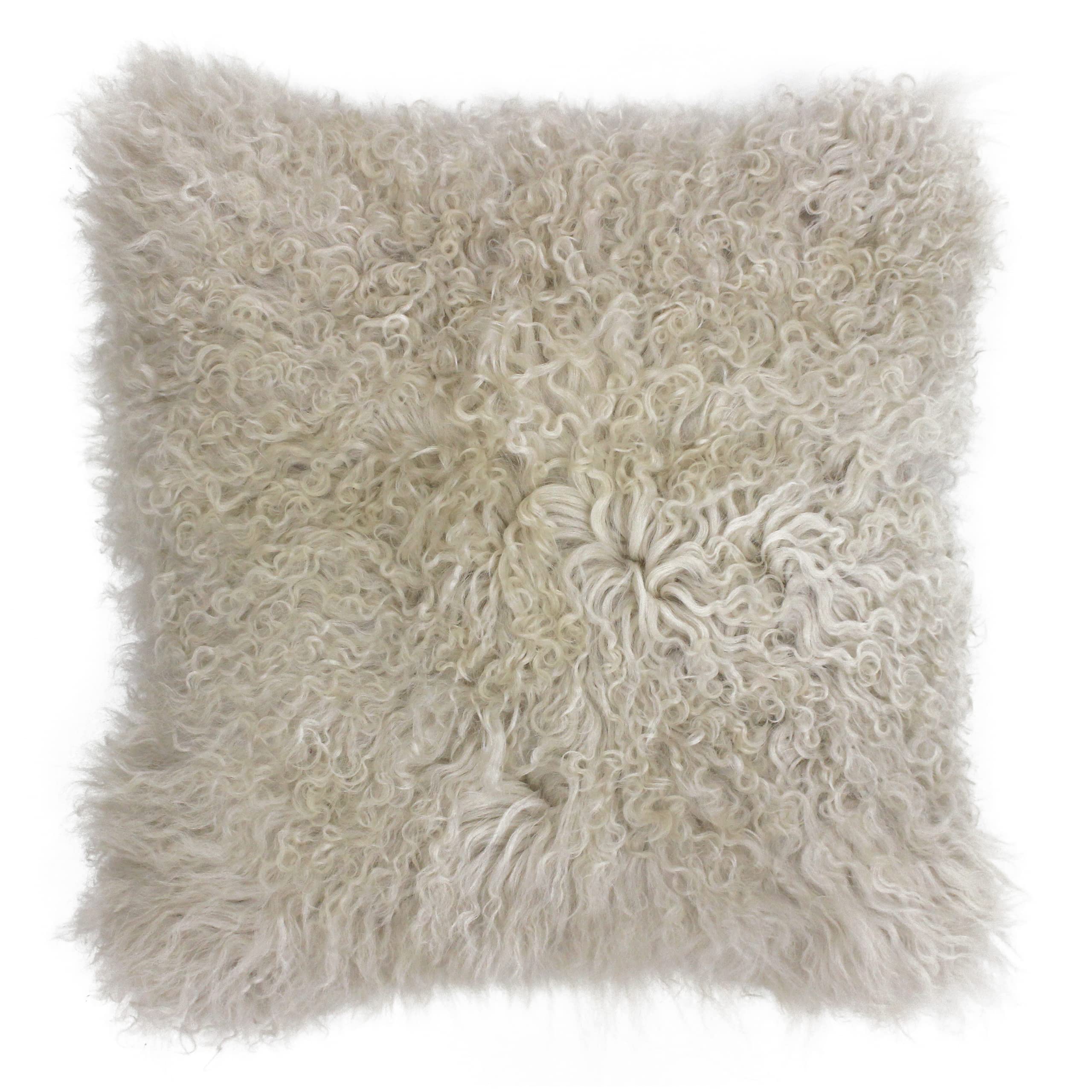 Paoletti Mongolian Natural Sheepskin Cushion | Size: 40cm x 40cm