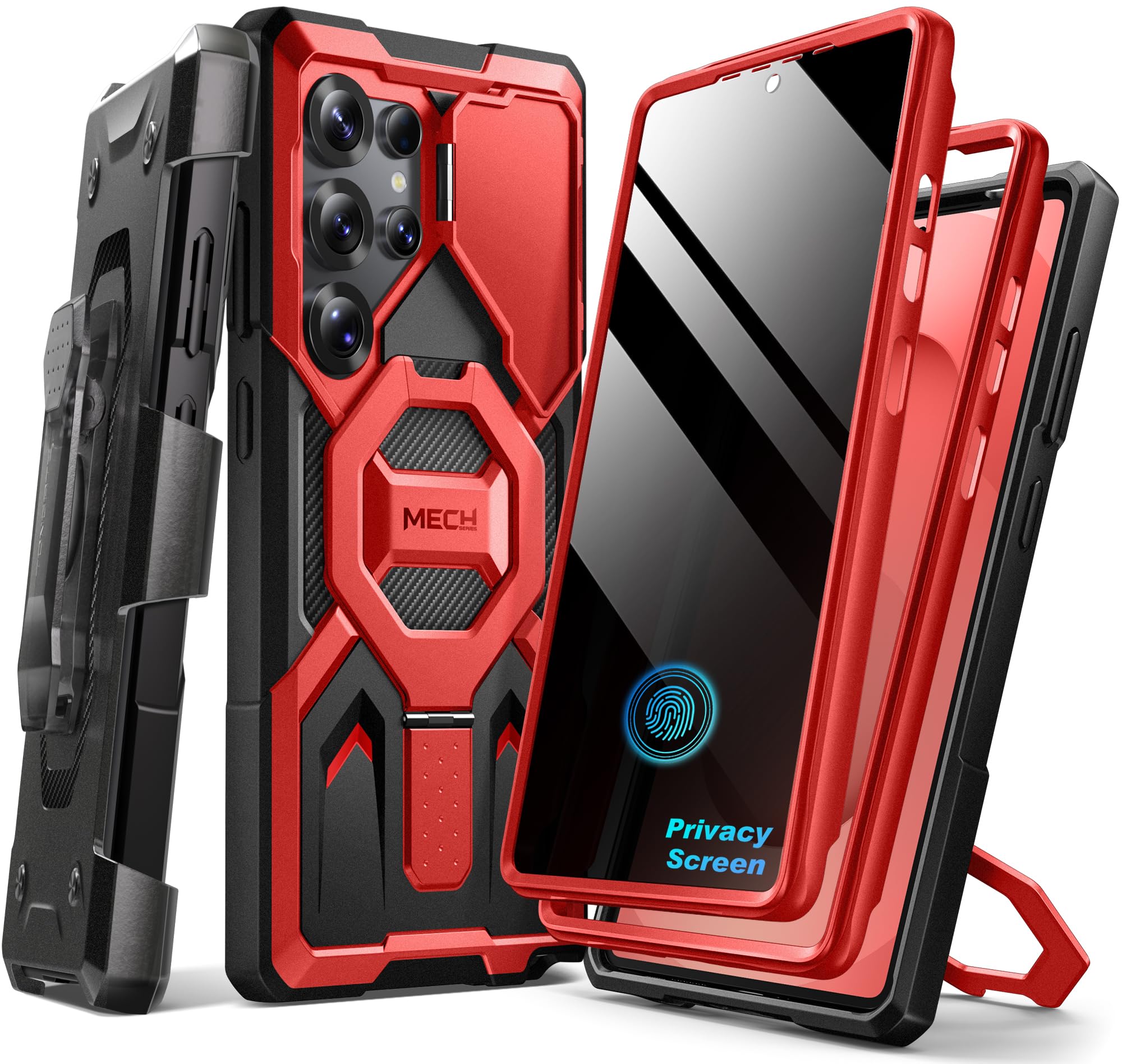 TONGATE Funda magnética para Samsung Galaxy S25 Ultra con protección de Pantalla de privacidad, [Compatible con Magsafe] [protección Militar contra caídas] S25 Ultra Funda con Clip para cinturón