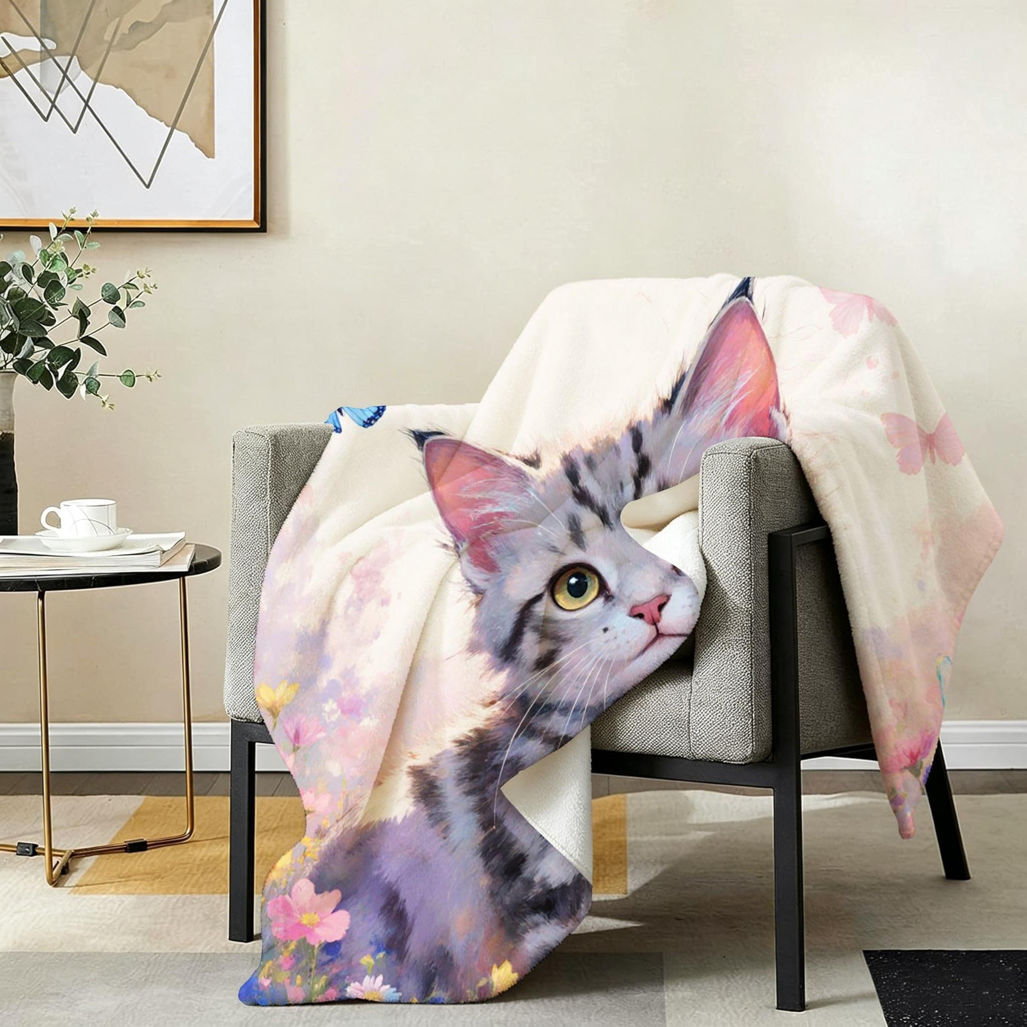 Manta Grande 180x220 cm Flor De Gato Polar Franela Térmica-A125