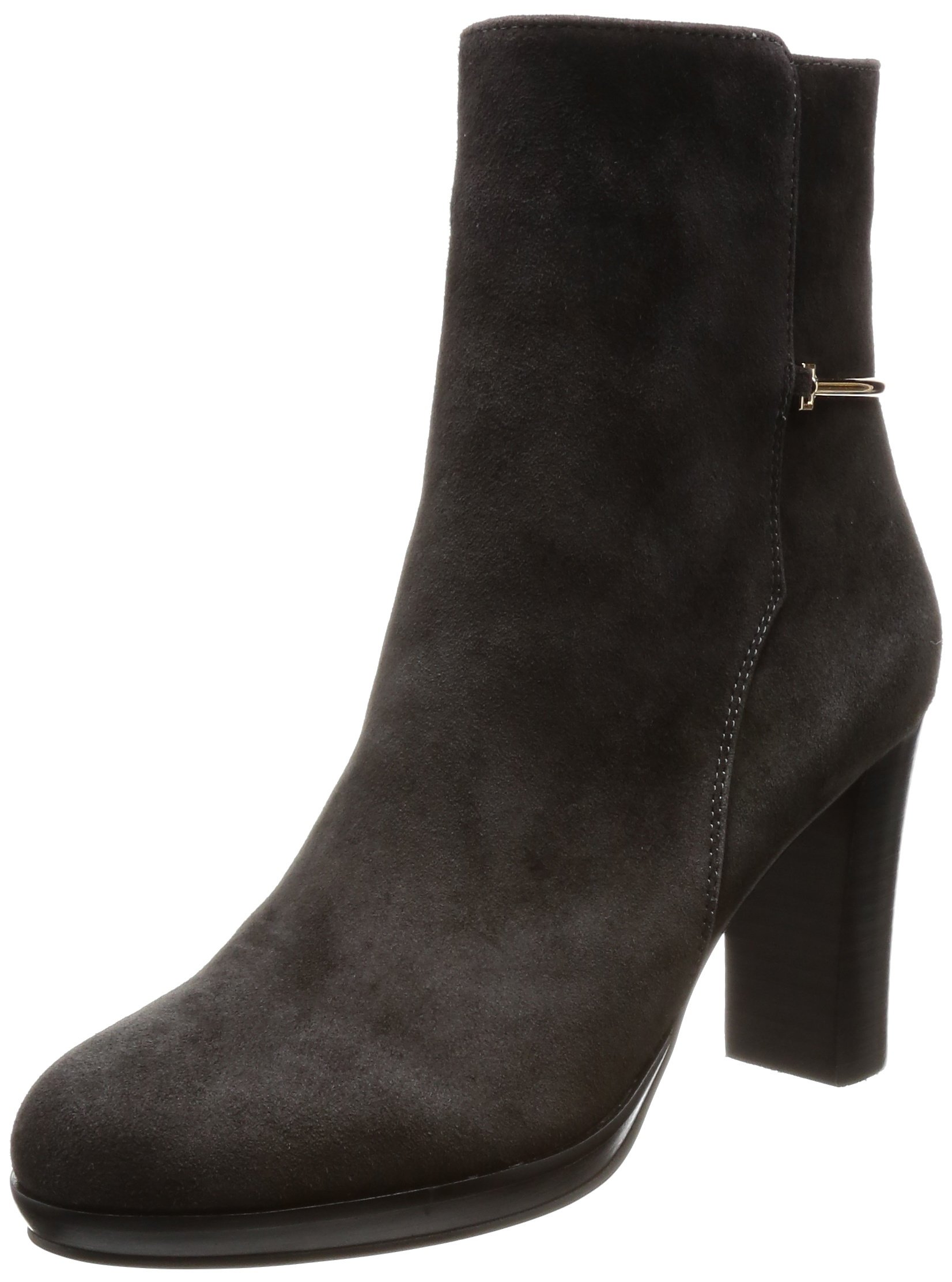 Women's Boots, Dark Grey Suede, 22.5 cm E