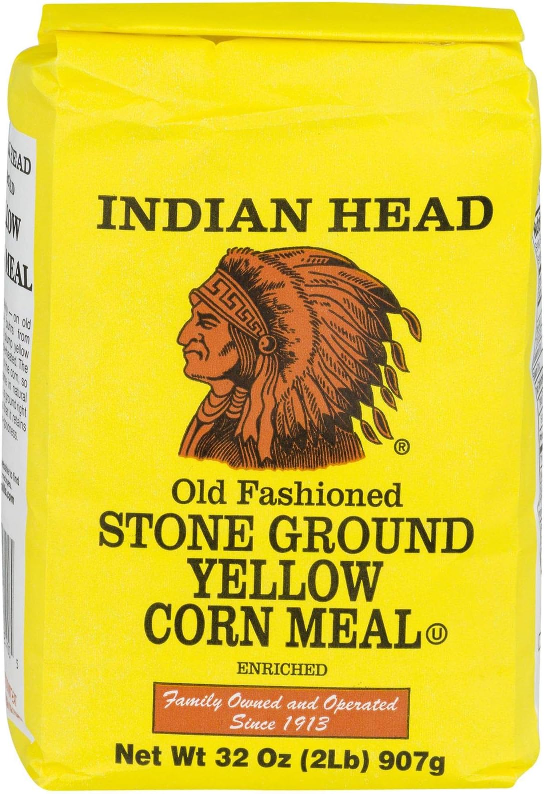 Indian Head Stone Ground Yellow Corn Meal 907g (2LB)