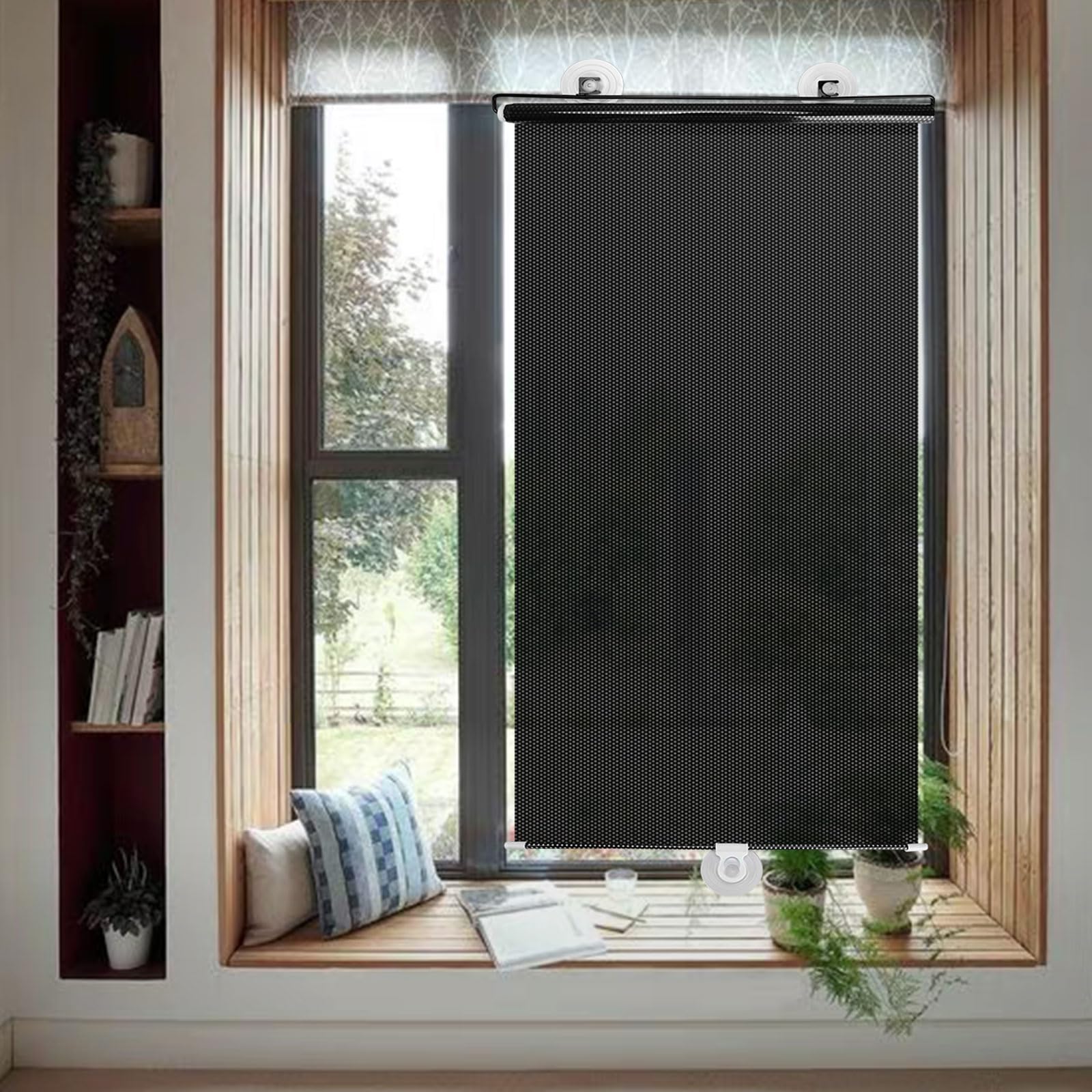 Tende oscuranti temporanee, 150 x 60 cm, da incollare, senza fori, persiane, tende, oscuramento, alta ombra, per casa, camera da letto, cucina, bagno, finestre, montaggio semplice