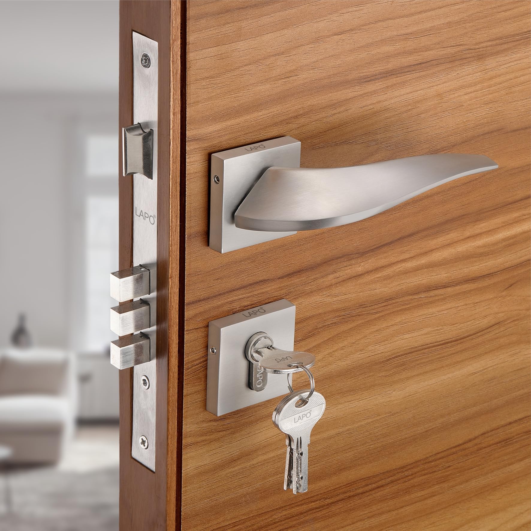 LAPO Antique Bathroom Door Lock - Keyless & Durable -15