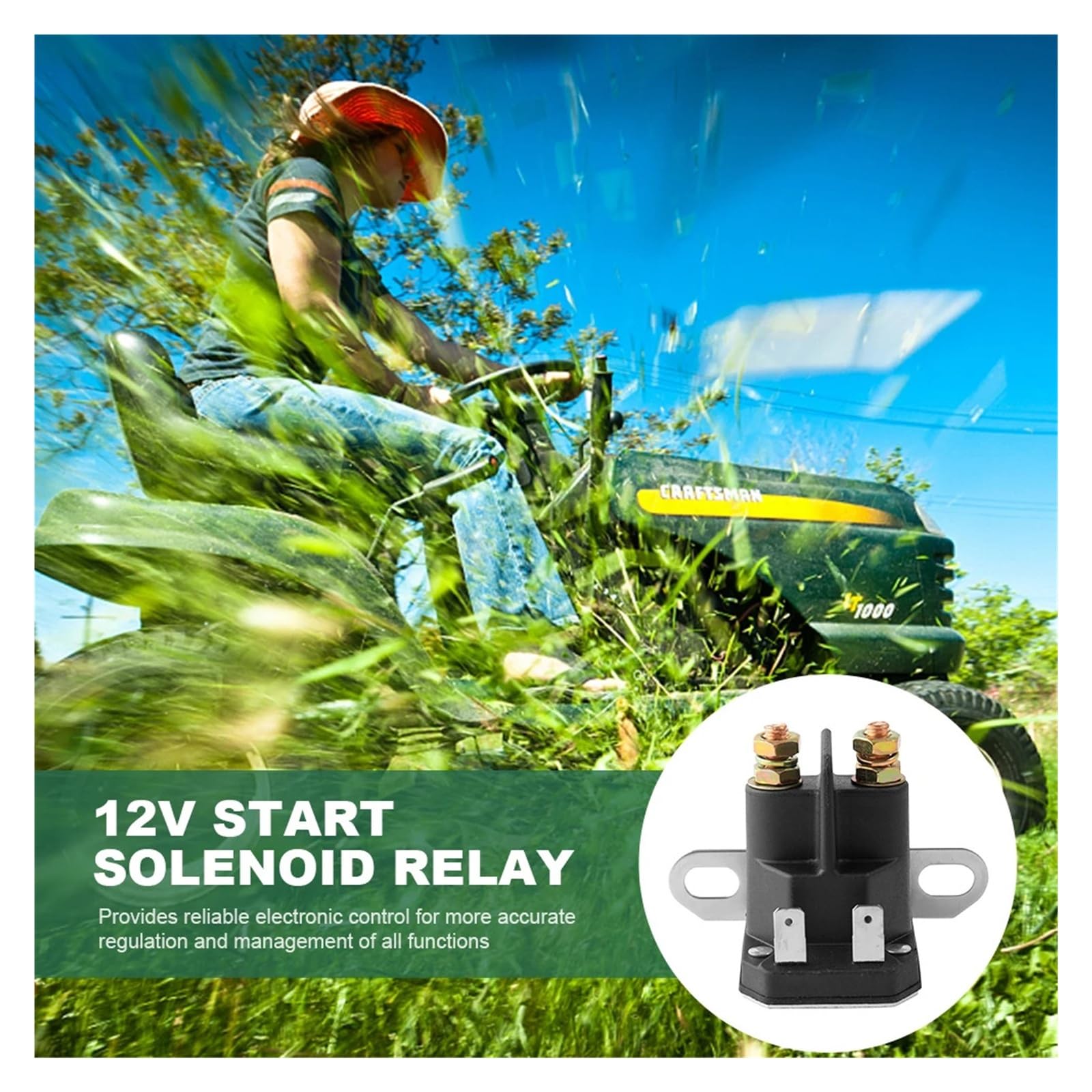 Relé de arranque for cortacésped de 12 V 725-04439A, for cortacésped, motocicleta, tractor, lancha, 1134-2962-01 33-335