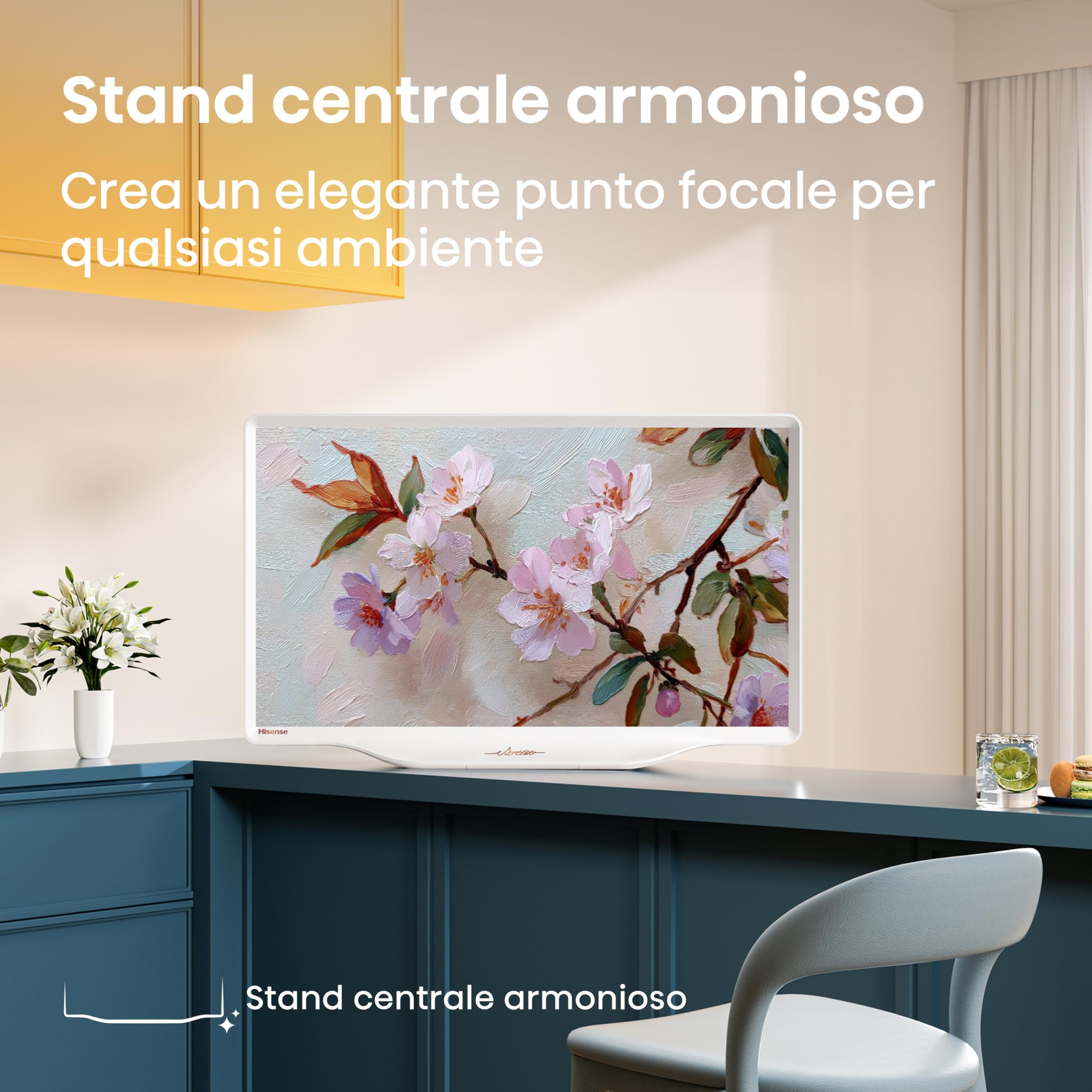 Hisense Smart TV QLED 32" Full HD 32S5Q 60Hz Dolby Atmos HDR10 VIDAA OS WiFi Game Mode AirPlay2 Works with Alexa