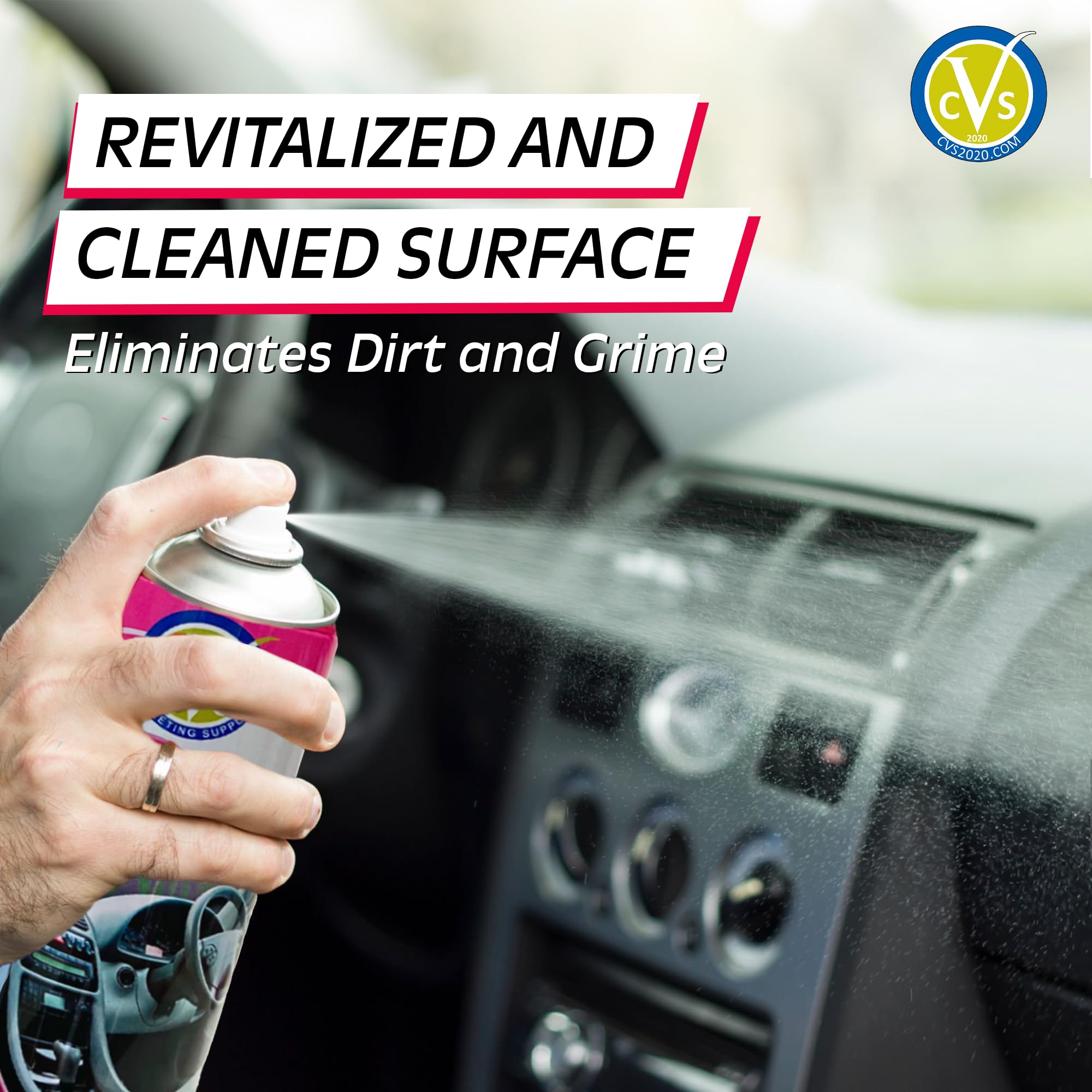 CVS - Spray de silicona para salpicadero de coche: limpia, brilla y protege el interior del coche, restaura el brillo, limpiador interior del coche, elimina la suciedad, el polvo y los residuos, aroma