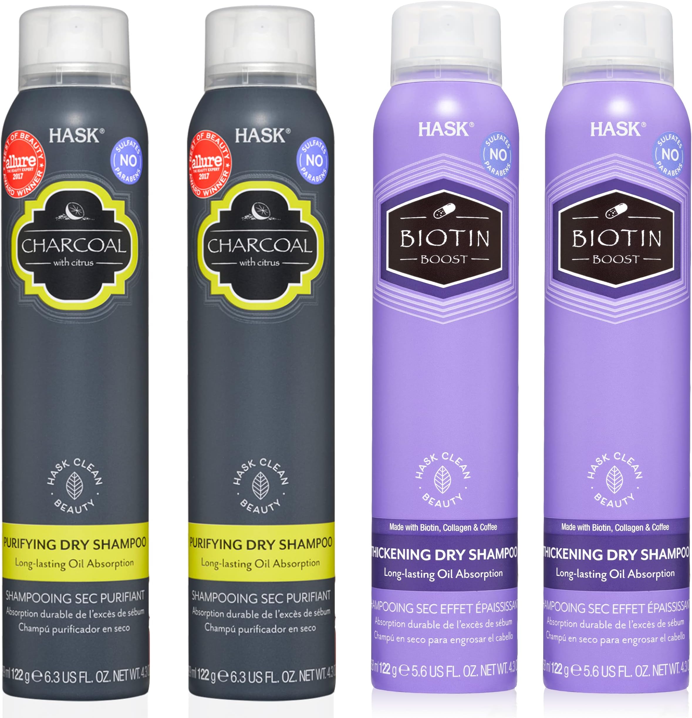 HASK Dry Shampoo Sampler Set 2 each Biotin Dry Shampoos