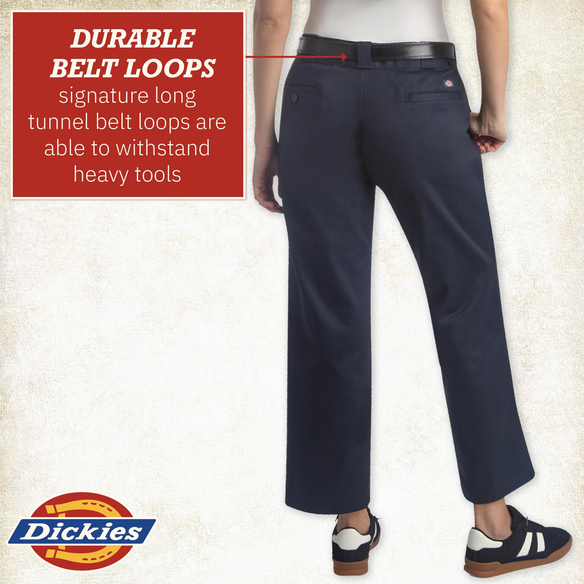 Dickies Original 774 Damen-Arbeitshose, tief geschnitten, schmale Passform, Stretch, Business, lässige und Utility-Hose